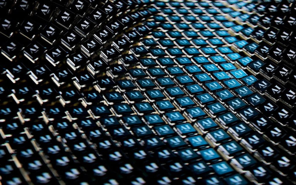A close up view of a blue and black fabric